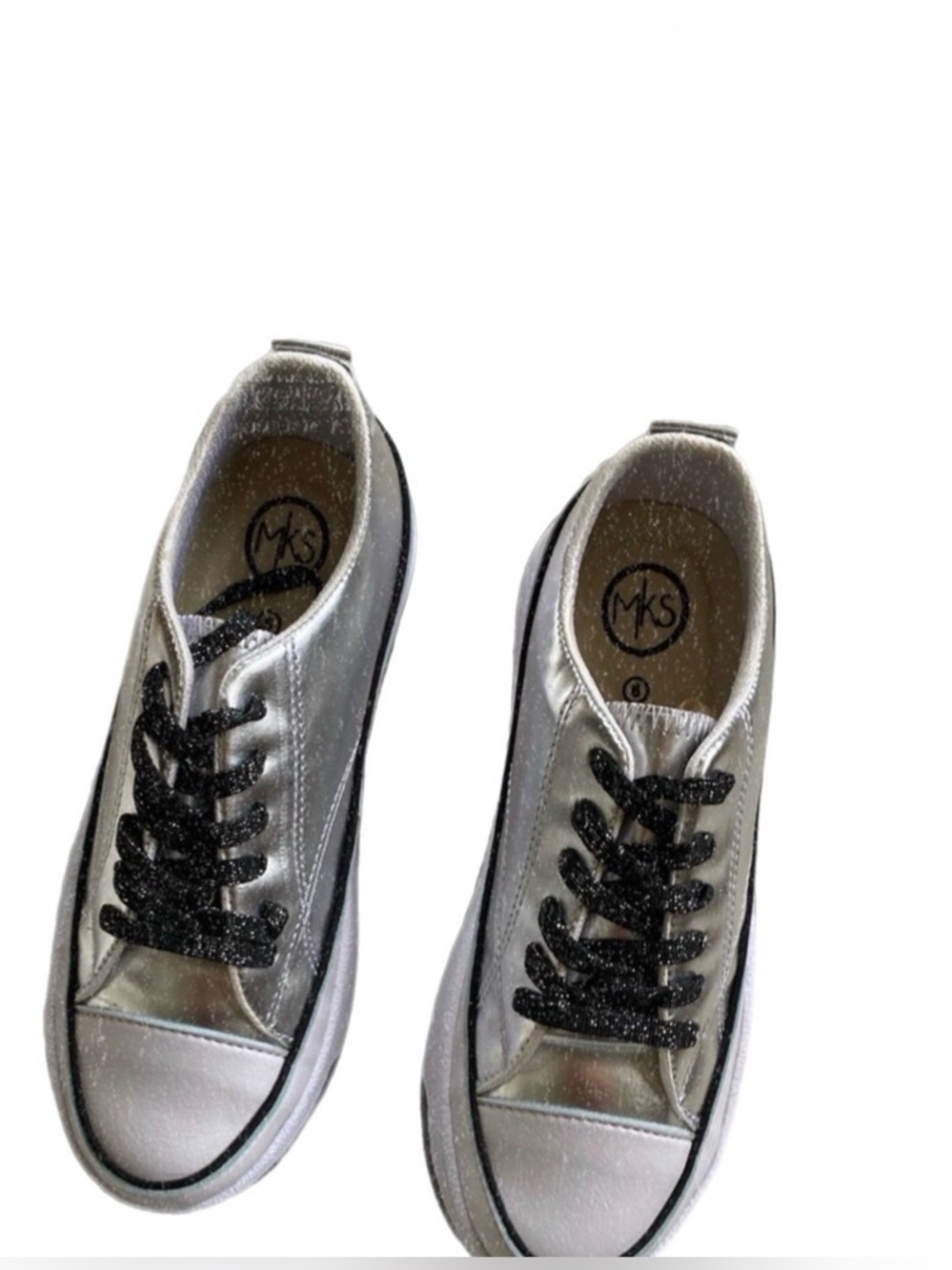 MKS metallic lace up fashion sneakers